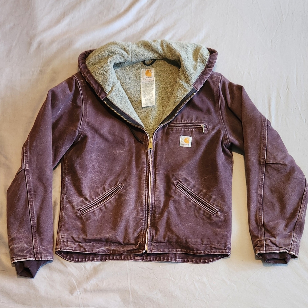Carhartt Women’s Fleece Lined Jacket – Eggplant Purple – Size S